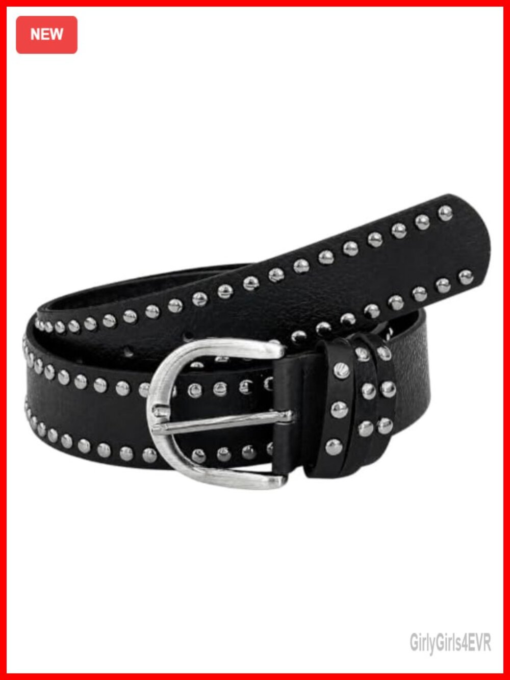 Western Cowboy PU Leather Belt Adjustable Studded Women Men